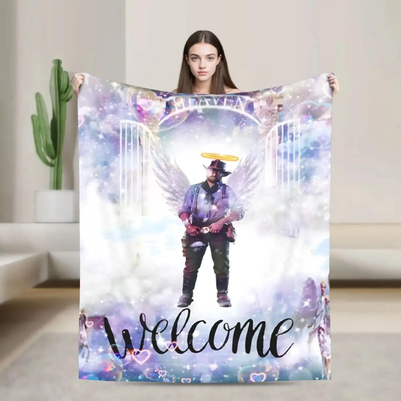 Arthur Morgan Red Dead Redemption Blanket Soft Funny Throw Blanket Cozy Lightweight Plush Portable Cover Blanket For Sofa,Warm Gift For Birthday,Christmas,Multiple Blankets