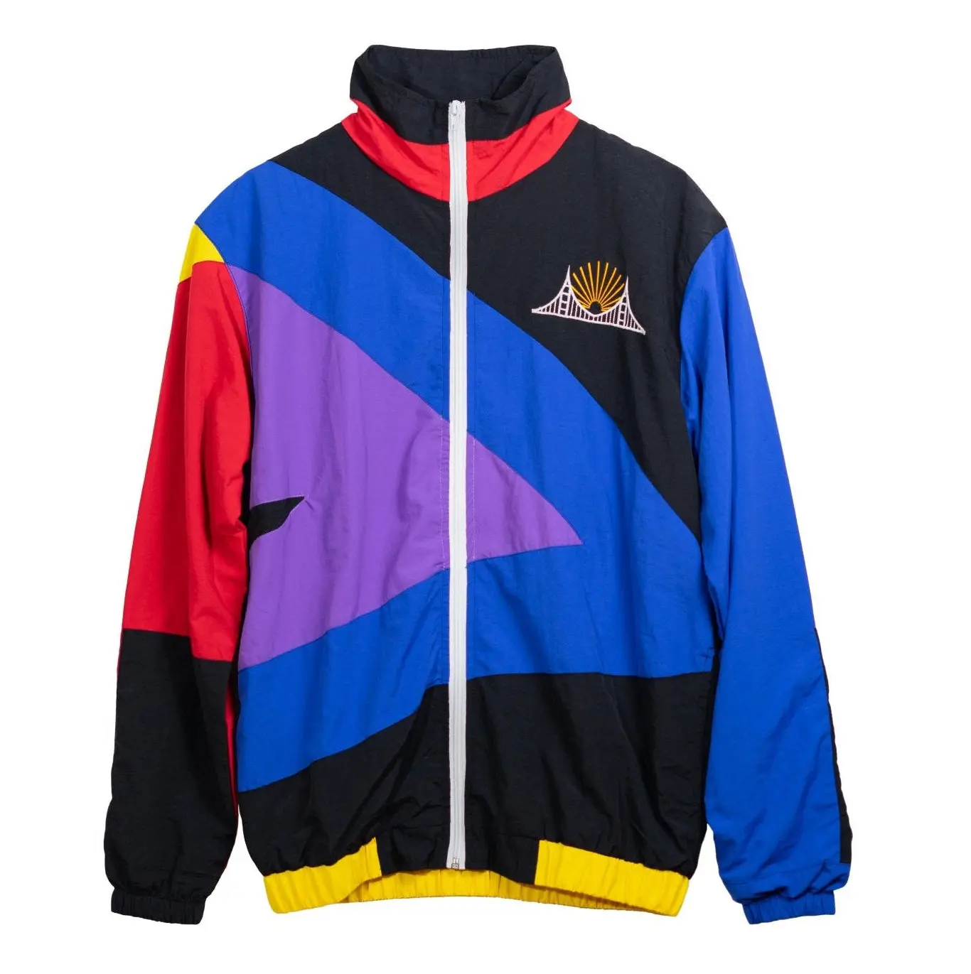 90s Tracksuit - Retro Colorblock Jacket with Long Sleeve, Oversized Fit for Autumn, Hip Hop Nostalgia & Modern Streetwear