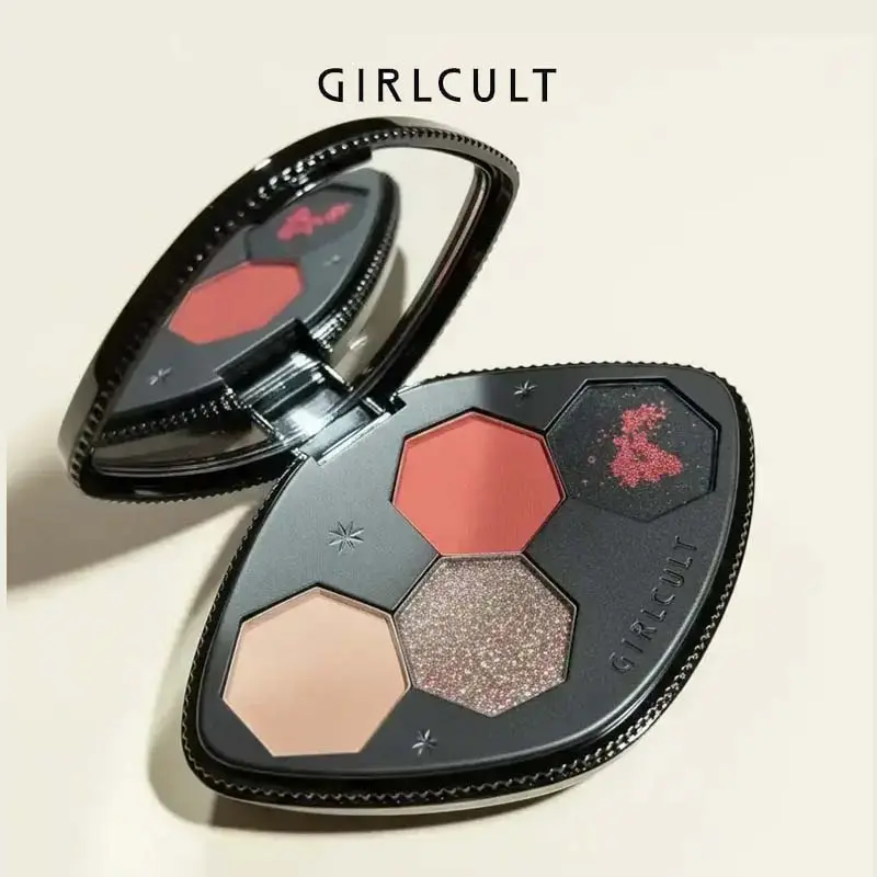 Girlcult Four color eyeshadow Smoky Chameleon flash Palette Brown Glam Green