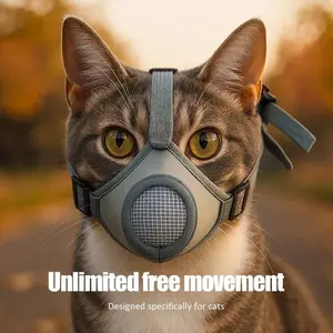 Pet Kitty Mouthpiece Facemask Prevent Random Shouting Prevent Random Biting Prevent Accidental Ingestion Breathable Cat Mouth Mu