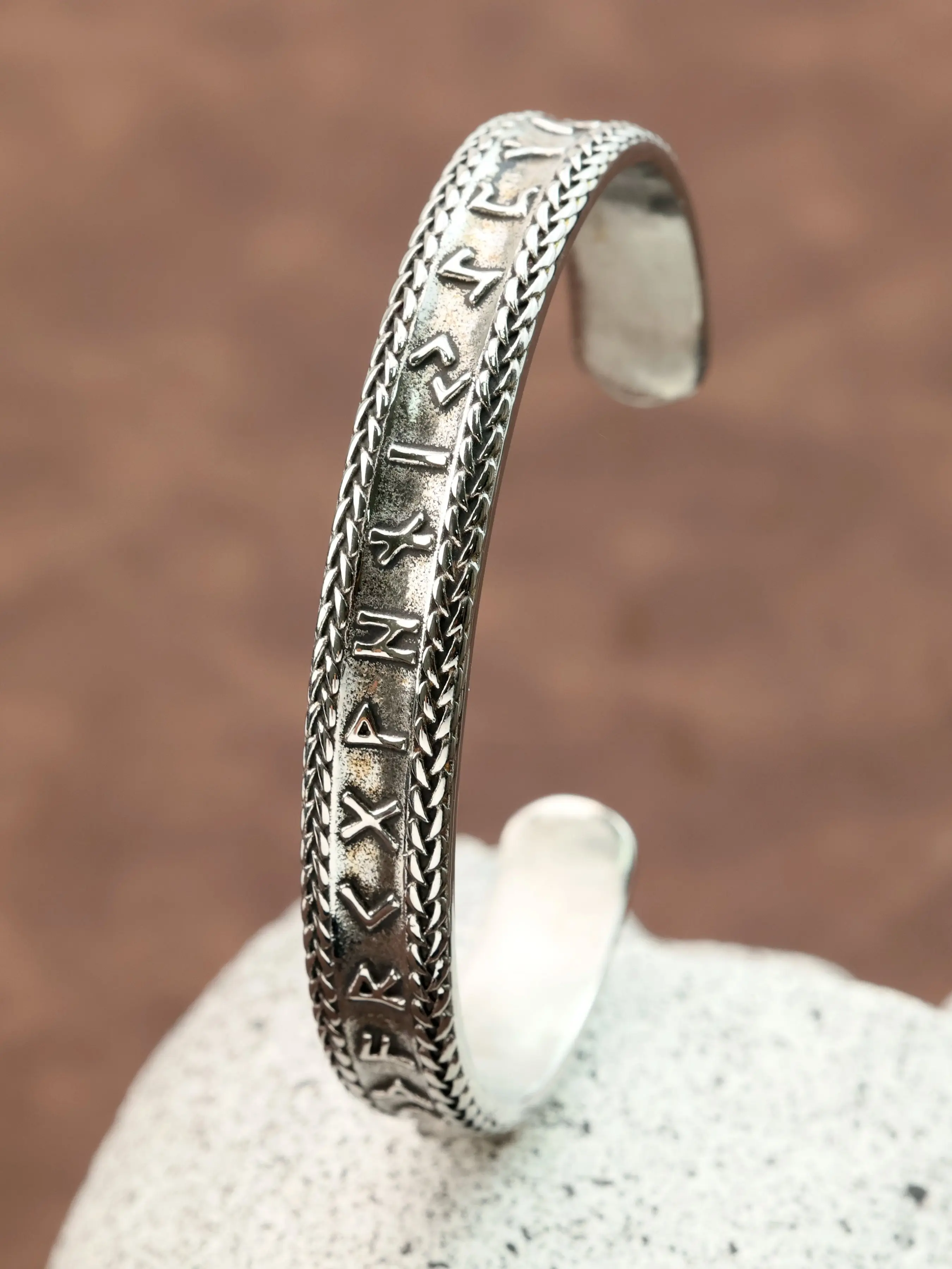 Nordic Viking Runes Men's Bracelet, Jewelry Bracelet, Stainless Steel Casting, Adjustable Openning, Nordic Mythology Odin Rune Bracelet, High Quality Durability, Bracelet Design, Stainless Steel Bangle