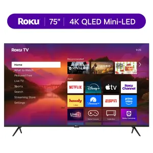 Roku Smart TV – 75-Inch Plus Series, 4K QLED Mini-LED TV – Roku TV with Enhanced Voice Remote