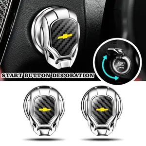 Chevrolet Car One-Button Start Decorative Cover, Anti-Scratch Engine Start Decoration, Durable Key Protection, Unique Style Interior Accessory
