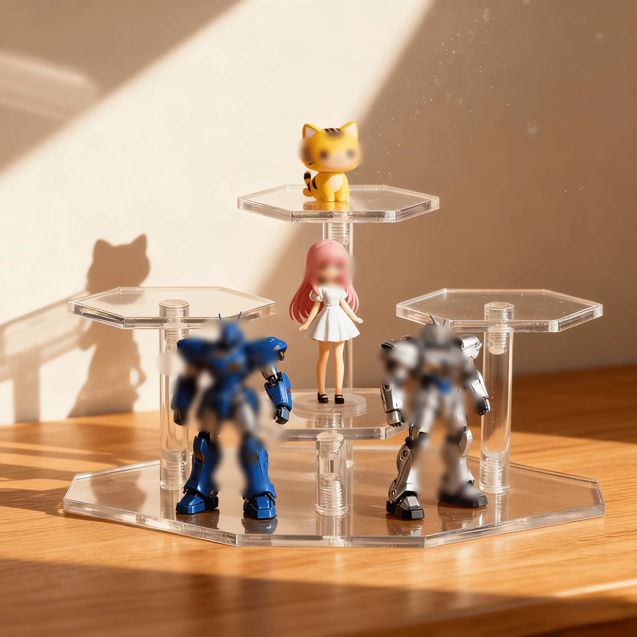 1 Set Of Multifunctional Acrylic Display Stand High Transparency Sturdy, Clear Display Stand, Suitable For Personal Collection, Commercial Storage Display, Cosmetics, Collectibles, Cupcakes, All Scene Display Stands