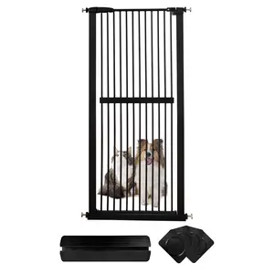Lumizone Extra Tall Pet Gate 61.02" High Pressure Mounted 30.12"-67.32" Wide for Children Stairs Doorway Hallway No Drilling Dog Cat Proof fence