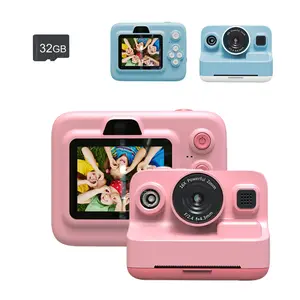 Kids Camera Instant Print, 2.4 Inch 1080P HD Kids Digital Camera, Kids Digital Camera with 32GB Card and Printing Paper, Photo Creator Instant Camera Toy, Christmas Birthday Gift Toy for Boys Girls, Reusable