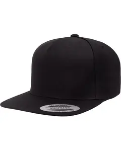 Yupoong Adult 5-Panel Structured Flat Visor Classic Snapback Cap