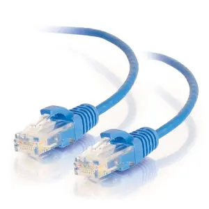 C2G 1078 5ft (1.5m) Cat6 Snagless Unshielded UTP Slim Ethernet Network Patch Cable - Blue