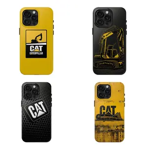 Caterpillar Phone Case - Heavy Machinery Diesel Power Case - Industrial Construction Aesthetic Tough Cover - Phone Cover for iPhone 7-17 Pro Max / for Samsung S21-S25 Ultra