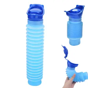 Portable Urinal for Men Women, Spill Proof Travel Emergency Urinal Bottle, Leak-Proof Collapsible Urinals, Personal Car Pee Bottle for Camping, Road Trips, Drivers, Seniors, Kids