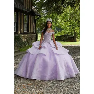 Vizcaya by Morilee Glitter Net Quince Dress 89447