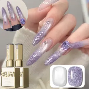 【live off】2PCS*15ML Ice Crystal+168 Color Super Bright Water Shine Meley Diamond with Ice Crystal Magnetic Cat's Eye Gel Shiny and Firm Brilliant Cat's Eye For salon nail DIY art design