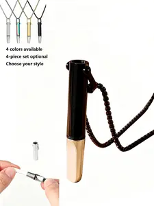 Mindful Breathing Necklace for Anxiety Relief, Stainless Steel Detachable Core, Stress Relief Breathing Tool, Calming Necklace for Men & Women, Perfect for Meditation, Focus & Emotional Balance. Great for Everyday Use & Gifting