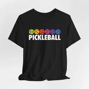 Pickleball T-shirt White Text Unisex T-shirt | Pickleball Shirt, Sport Graphic Tee, Pickleball TShirt, Pickle Baller, Pickle Ball