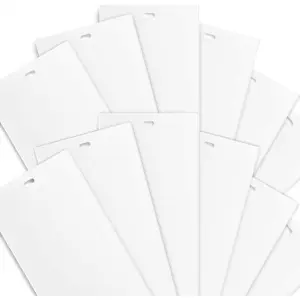 White Vertical Blinds Replacement Strips Suitable for Sliding Doors and Windows and Patios (12-Pack)