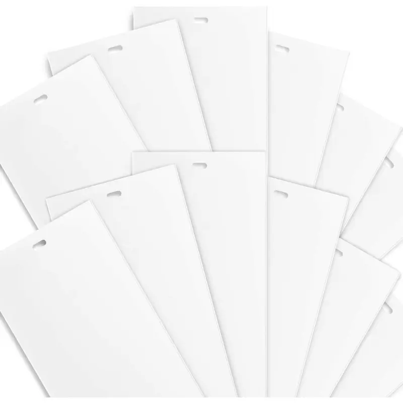 White Vertical Blinds Replacement Strips Suitable for Sliding Doors and Windows and Patios (12-Pack)