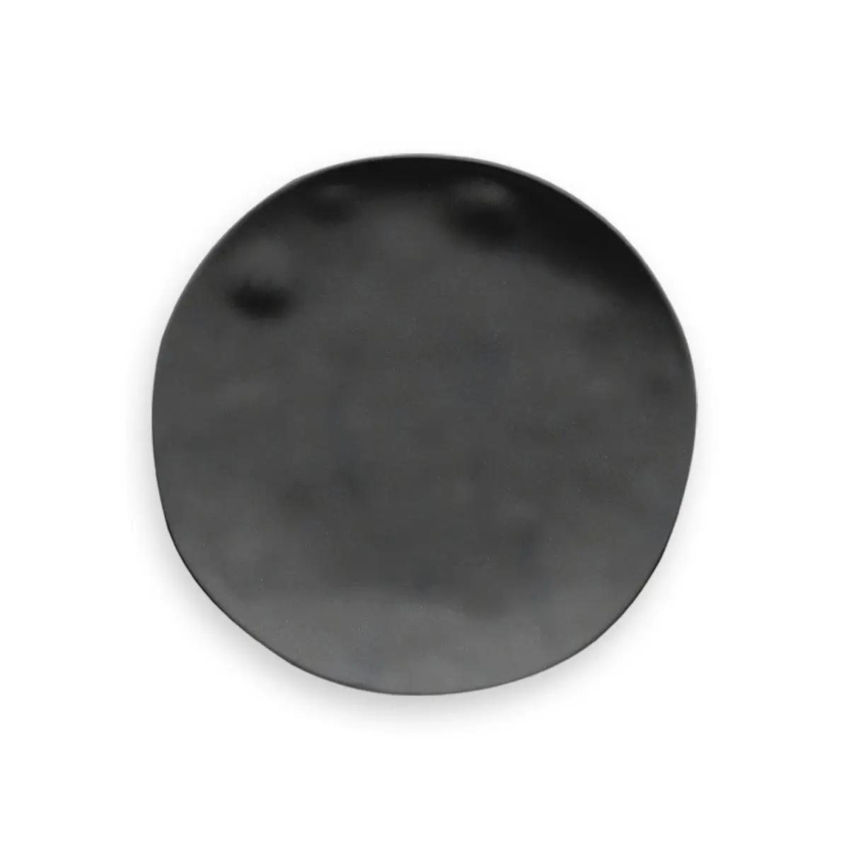 212 MAIN 8.5 in. Round Shatterproof Aesthetic Black Bamboo Salad Plates - Planta, Prop65 Compliant Majority Plant-Based Melamine Dinnerware for Indoor Tabletop Use, Set of 6