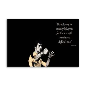 Modern Canvas Wall Art Poster - Bruce Lee prayed for strength Canvas Art Wall Painting Poster Print Decor Room Gifts Colorful Ornaments Decoration Artistic