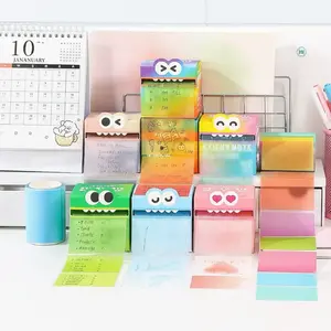 High-Value Pearl Glitter Sticky Notes, 105 Sheets Pull-Out Transparent Self-Stick, School Office Supplies, Ballpoint Pen Compatible, Sticky Labels