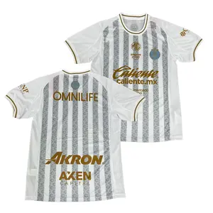 25 26 Chivas de Guadalajara Away Soccer Jersey Fans Version Short Sleeve Jersey Quick Dry White