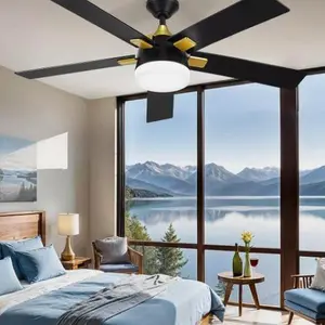 Yitahome 52"/65'' Modern Ceiling Fan with Light Remote Control Quiet Motor Reversible Function