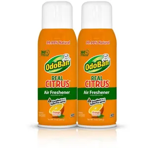 10 oz. Orange Real Citrus Air Freshener Spray, Citrus Oil Natural Air Freshener, Room Deodorizer & Toilet Spray (2 Pack)