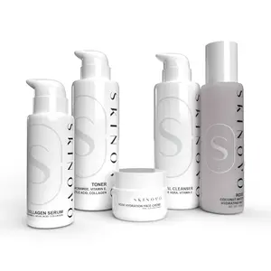 Season 1 Deep Hydration Skin Repair Bundle with Hyaluronic Acid, Collagen Serum, Rose Facial Cleanser & Toner for All Skin Types