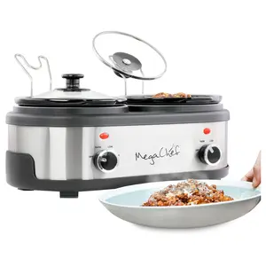 MegaChef Dual 1.5-qt Crock Buffet Slow Cooker MegaChef Dual 1.5-qt Crock Buffet Slow Cooker