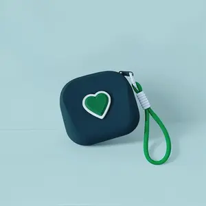 Creative Colorblock Storage Pouch, Simple Earphone Bag, Coin Purse, Soft Silicone Wallet, Versatile Backpack Accessory