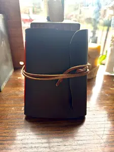 Custom Pocket Traveler Journal with Leather Binding and Rustic Charm for Easy Carrying