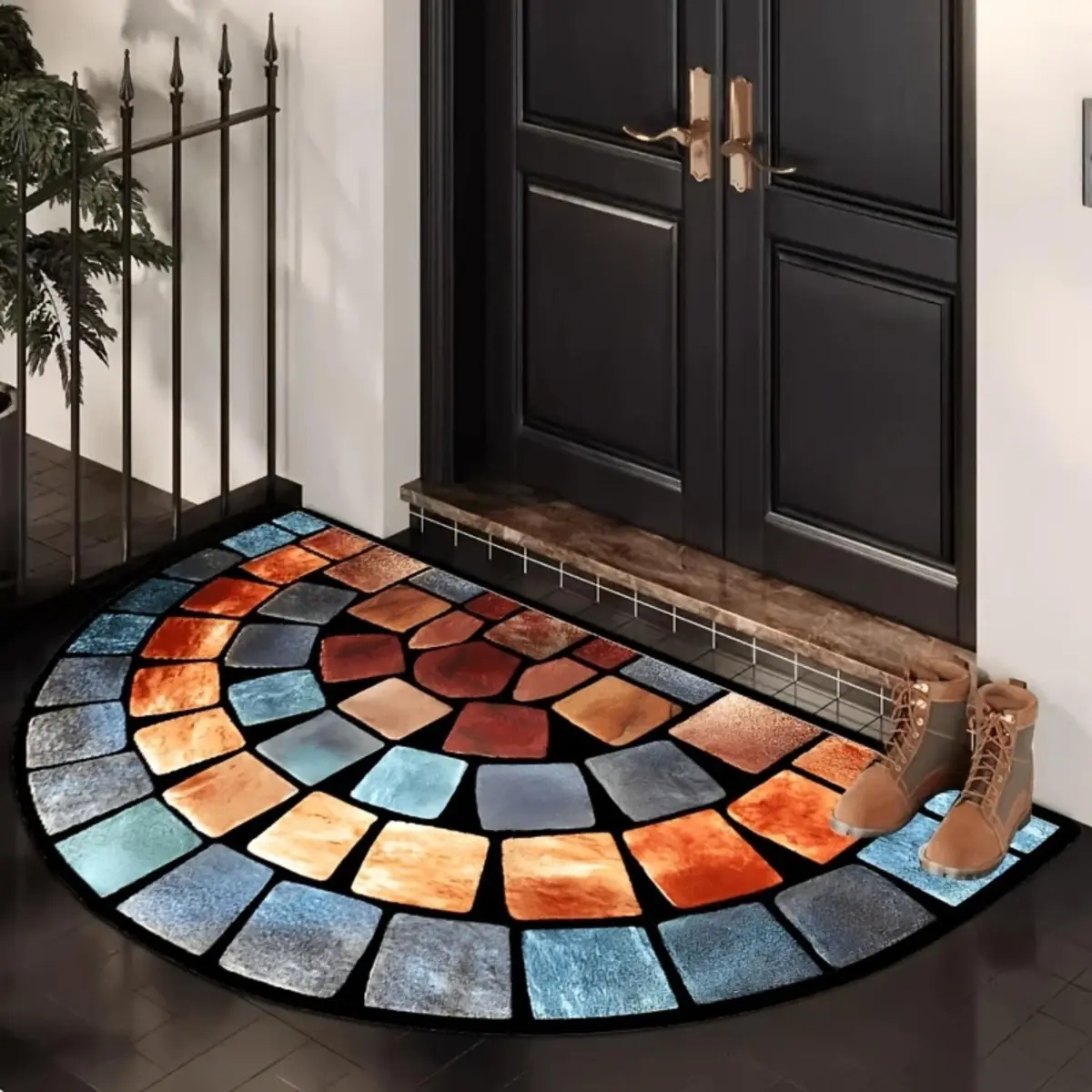 Stylish Welcome Doormat - Low-pile Doormat for Outdoor Entrances - Mud and Stain Resistant, Outdoor Welcome Mat - Rubber-backed, Non-slip Indoor Doormat, Size: 23 Inches X 35 Inches