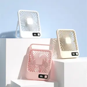 LMMAKE 5-Speed 180° Adjustable Desktop Fan with USB Rechargeable Power & Multi-Directional Cooling for Offices Dorms Bedrooms & Outdoor Spaces