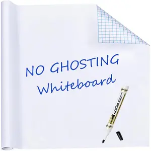 Whiteboard Sticker for Wall 18" x 79" Dry Erase Board Wallpaper Peel and Stick, White Board Stick  Wall, Contact Paper Adhesive Poster Board Whiteboard with 1 Marker