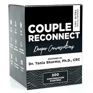 Couple Reconnect Card Game, 200 Conversation Cards to Build Trust Deepen Bond & Strengthen Communication, A Therapy-Inspired Game for Married & Mature Couples & Gift for Stocking Stuffer