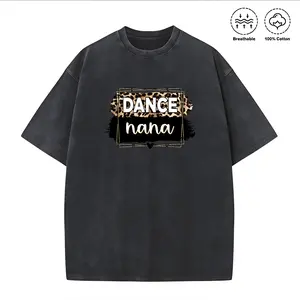Washed T-shirt Dance Nana Shirt Gift, Dance Nana Unisex Short Sleeve Tee, Dance Nana Tee Gift For Dance Grandma, Leopard Dance Black T-shirt Design, Dance