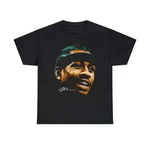 [Ssummer outfits]ALLEN IVERSON T-SHIRT, Rare The Answer Rap Tee Vintage Style Graphic Print