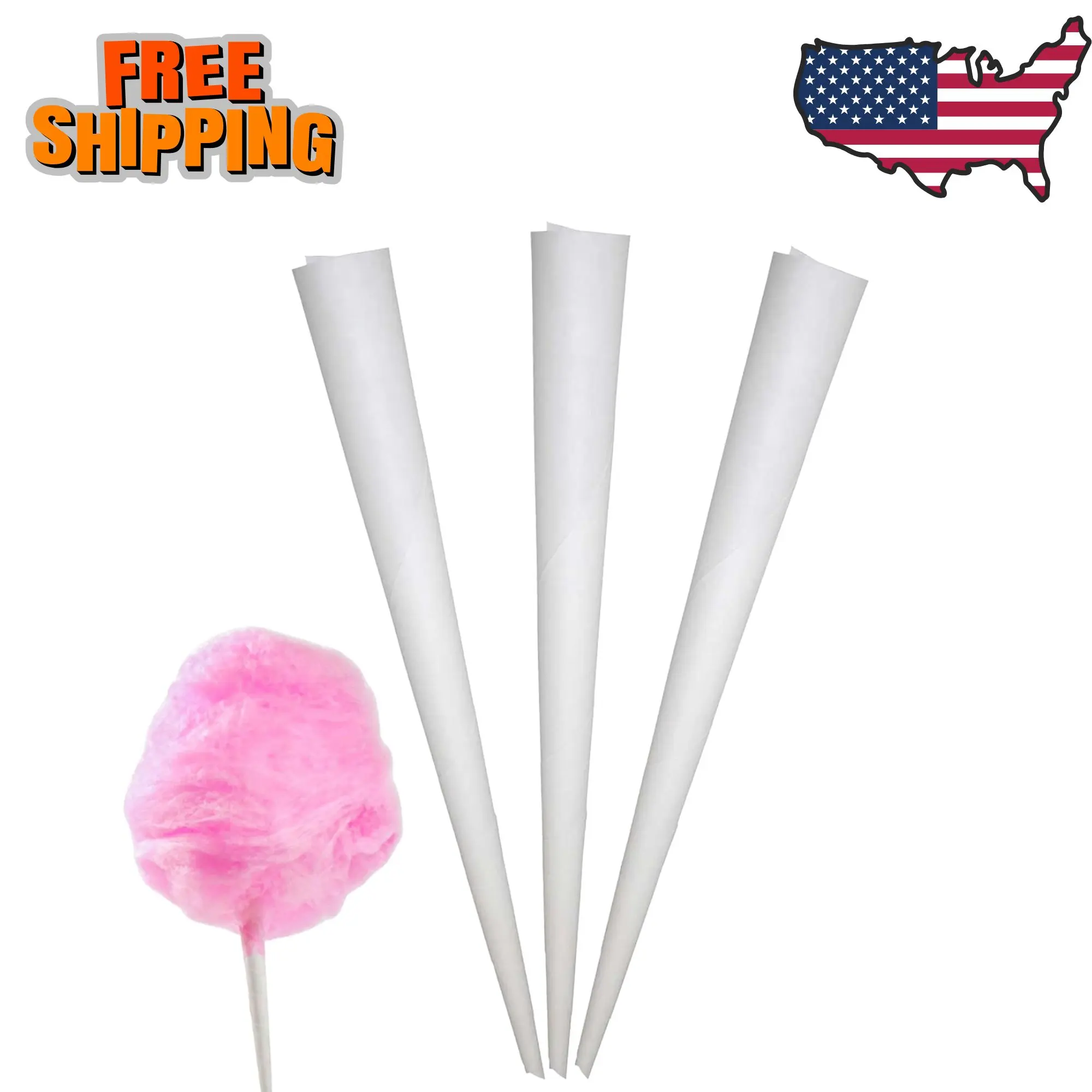 Cotton Candy Cone 100ct Cotton Candy Cones 100ct