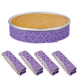 4-Piece Cake Pan Dampen Strips, Super Absorbent Thick Cotton Strips for Baking, Cake Leveler and Baking Supplies