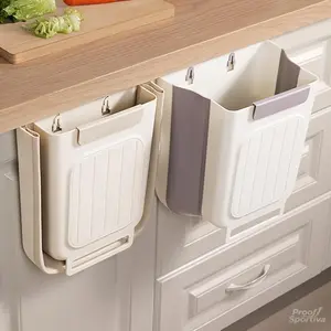 Foldable Hanging Kitchen Trash Can Touchless Garbage Bin 6L/11L Commercial Grade Space-saving Solution for Modern Home Kitchen Accessories