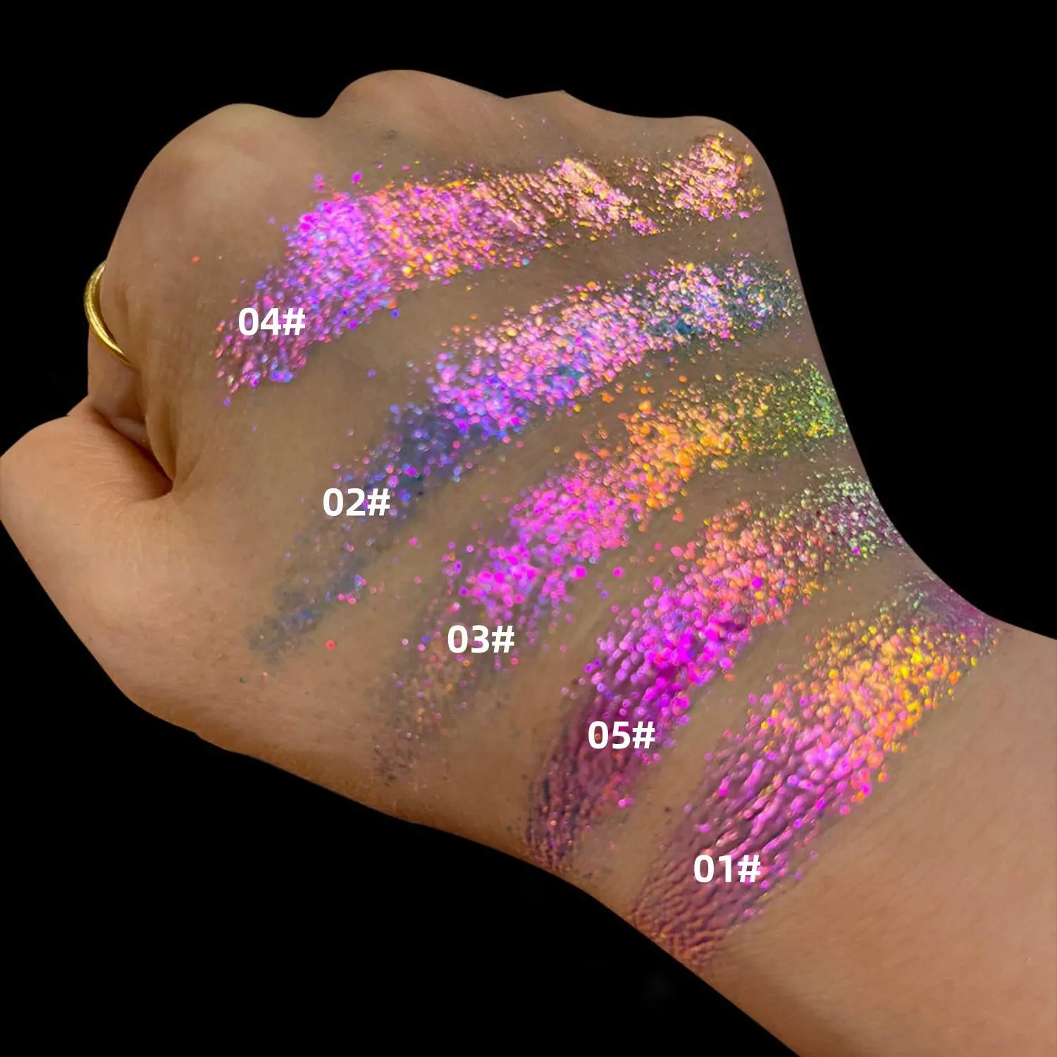 Chameleon Eyeshadow Powder, 1 Count Iridescent Aurora Multichrome Glitter Eyeshadow Powder, Luminous Eyeshadow, Shimmer Makeup for Adults, Cosmetic Product for Party, Multicolor Eyeshadow Palette, Shimmer Glitter Pigment