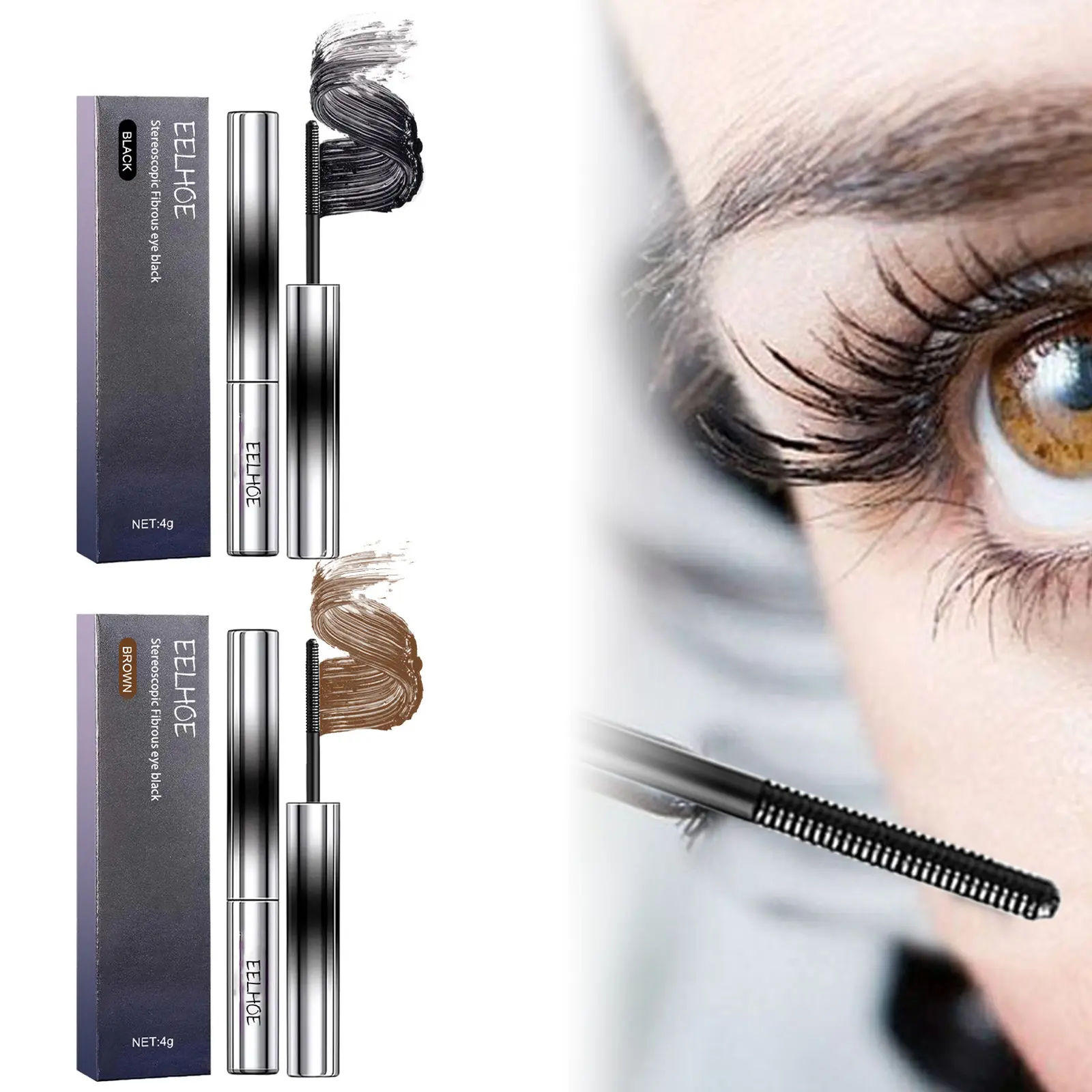 Women's Waterproof Volume Cosmetic Natural Tube Mascara - Long-Lasting Curling Lashes, Single Item for Professional Eye Makeup