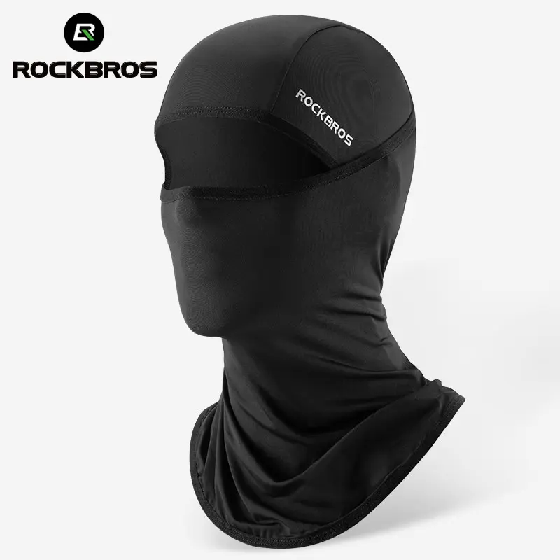 ROCKBROS Balaclava Summer Ice Silk Face Mask,Sun Protection Cooling Neck Gaiter,Full Head Wrap Motorcycle Cooling Neck Gaiter Hood for Hiking Cycling