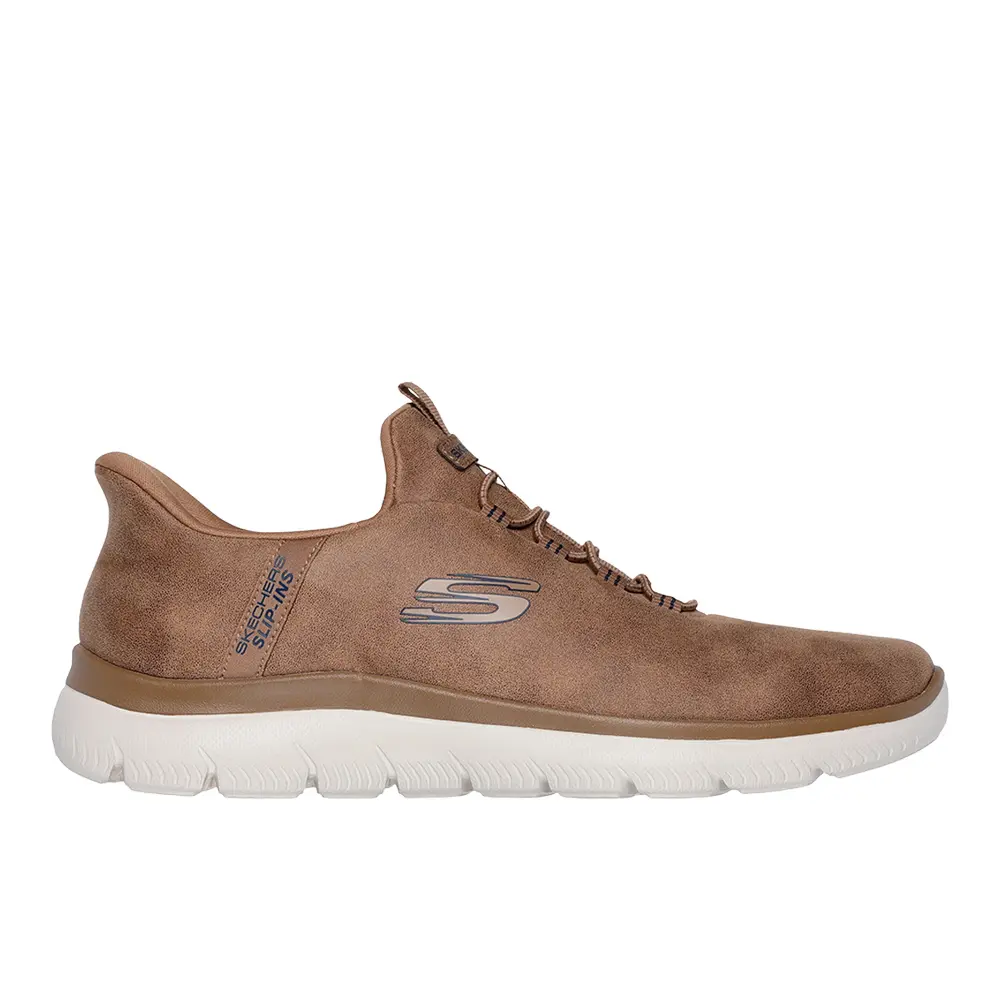 Skechers Mens Slip-Ins Summits Korlo Slip On Walking Walking Sneakers Shoes - Brown