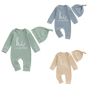 Newborn Baby Boy Girl Clothes Hi I'm New Here Coming Home From Hospital Outfits Gender Neutral  Romper