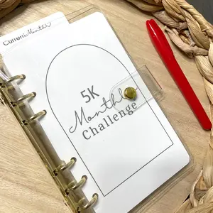 Budget-Friendly Monthly Savings Challenge Binder with 12 Laminated Challenges and Totals up to 20k
