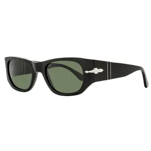 Persol Rectangular Sunglasses PO3307S 95/31 Black 52mm