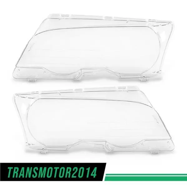 G-PLUS Motor Interior Fits BMW E46 2DR 1999-2003/M3 Pre-facelift 2001-2006 Pair Headlight Lens Covers