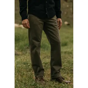 The Barrel Classic Straight Natural Slub - Military Green 14oz Selvedge