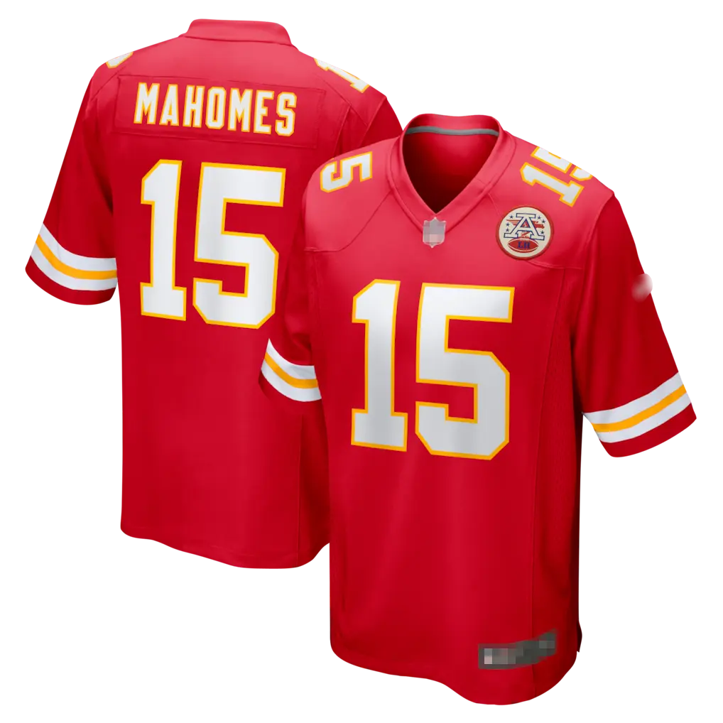 Men's KC Pro Football Fan Apparel - Mahomes #15 & Any Name Custom Game Day Jersey - US Stock