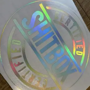 Shitbox Certified Holographic Vinyl Decal for Custom Applications